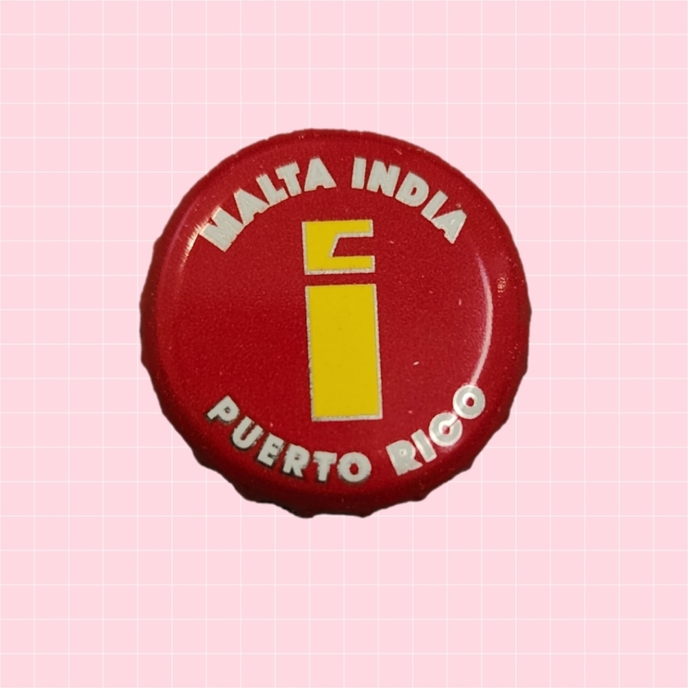 Malta India Red Bottle Cap Pin